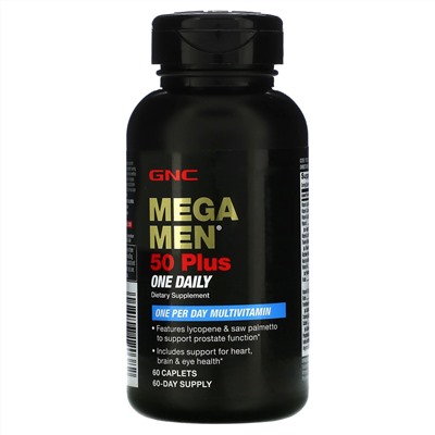 GNC, 50 Plus Once Daily, мультивитамины для женщин старше 50 лет, для приема один раз в день, 60 капсул