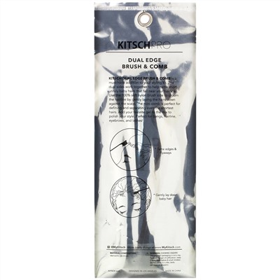 Kitsch, Pro, Dual Edge Brush & Comb, 2 Count
