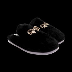 Тапочки меховые 10219 черные