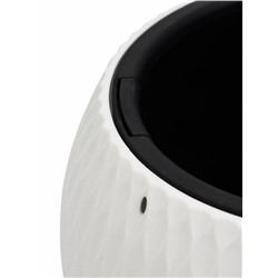 Кашпо для цветов «Жемчужина», 4 л, d=29 см, h=19.5 см, пластик, со вставкой, подвесное, белое