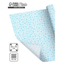 Упаковочная бумага на Новый год тишью «Снежинки», 50×70 см