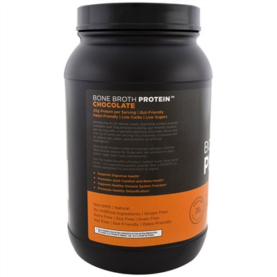 Dr. Axe / Ancient Nutrition, Белок из костного бульона, Шоколад, 1008 г (35.6 oz)