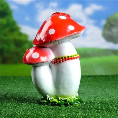 Садовая фигура из гипса «Парочка мухоморов», 20×18×25 см