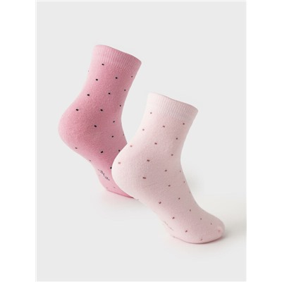 Носки трикотажные махровые для девочек, 2 пары в комплекте