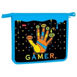Папка для тетрадей А5 на молнии сверху пластиковая  "Old gamer" (084867) 01011 Хатбер