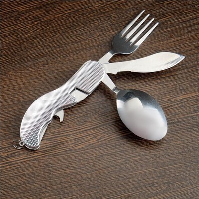 Набор туриста «Путешественник» 4 в 1, серебристый