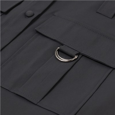 Платье мини женское MINAKU: Safari, графит, размер 42