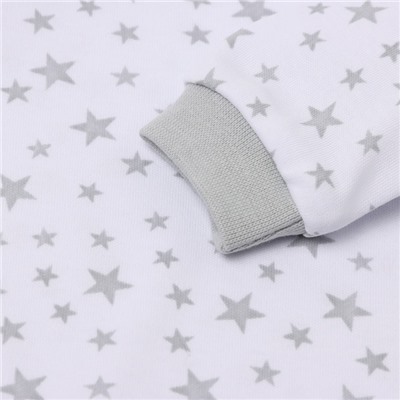 Лонгслив для мальчика, рост 68 см, серые звёзды