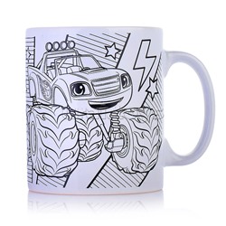 Кружка для росписи, 6 цв. "Монстр Трак"