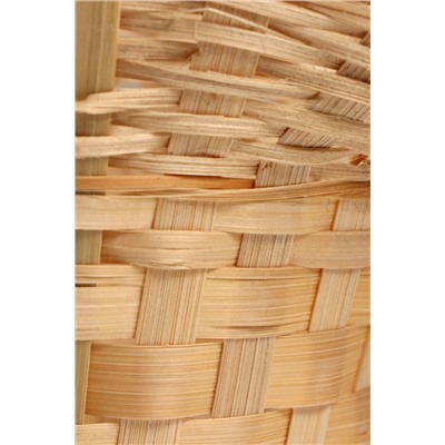 Корзина плетёная, 21×18×14 см, ручка h=15 см, бамбук, натуральный цвет