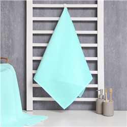 Полотенце вафельное «Экономь и Я», 50×90 см,100% хлопок, 200 г/м², небесный