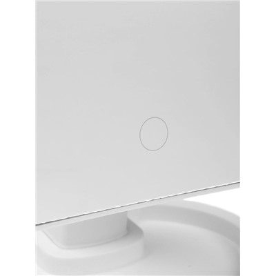 Зеркало KZ-06, подсветка, настольное, 26.5×16×12 см, 16 диодов, сенсорная кнопка, белое