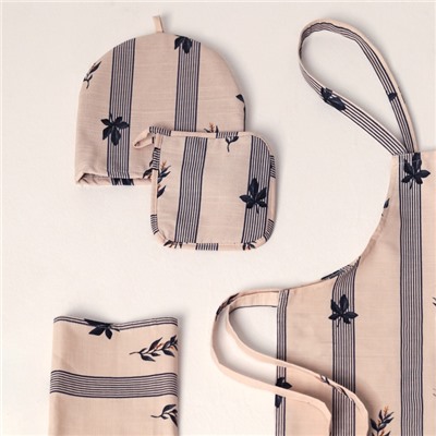 Фартук «Этель» Leaves, 60×70 см, 100% хлопок, репс 220 г/м²