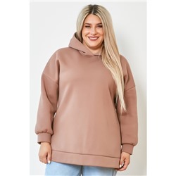 Худи женское Luxury Plus, размер 66, коричневое