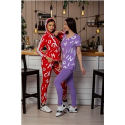 Костюм 8226 (ФУТБОЛКА+леггенсы) лаванда НАТАЛИ, 773871