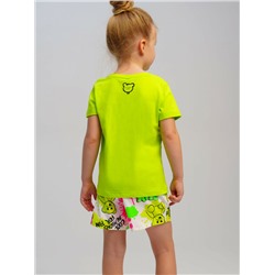 Комплект трикотажный для девочек: фуфайка (футболка), шорты