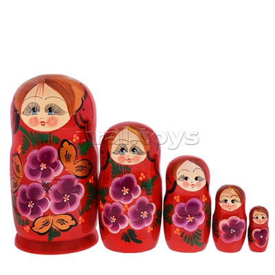 Матрешка 5 в 1 большая окрашенная