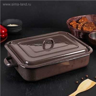 УЦЕНКА Противень 4.5 л коричневый рябчик