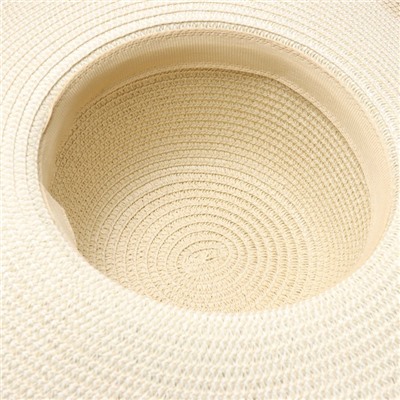 Шляпа женская MINAKU, бежевая, молочная, размер 58