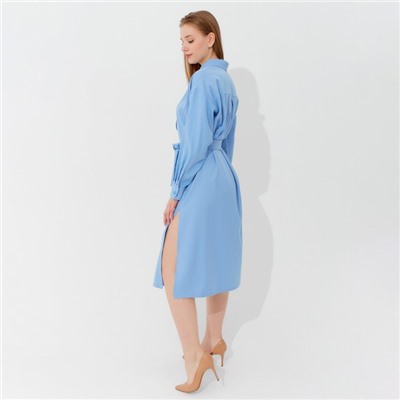 Платье миди женское MINAKU: Casual collection, голубое, размер 48