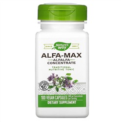 Nature's Way, Alfa-Max, Alfalfa Concentrate, 840 mg, 100 Vegan Capsules