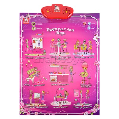 Эл. звуковой плакат, в ассортименте,  коробке