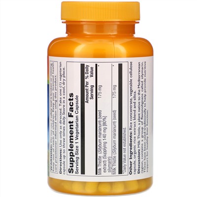 Thompson, Milk Thistle, 175 mg, 120 Vegetarian Capsules