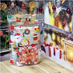 Набор подарочный в zip-пакете "Новогодний" (Бомбочка + Носочки + Крем для рук)