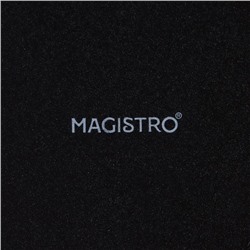 Тарелки Magistro Carbon, 21×18.5 см, фарфор, чёрные