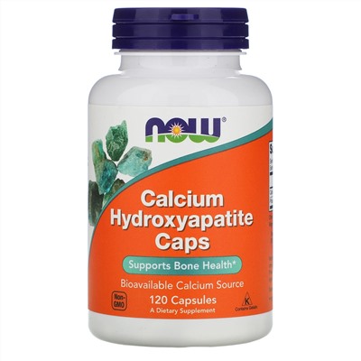 Now Foods, гидроксиапатит кальция в капсулах, 120 капсул