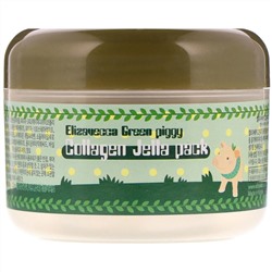 Elizavecca, Green Piggy, коллагеновая желеобразная маска для лица, 3,53 унции (100 г)