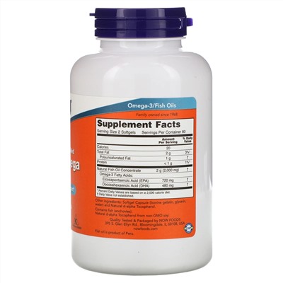 Now Foods, супер омега ЭПК, очищенная на молекулярном уровне, 120 мягких таблеток