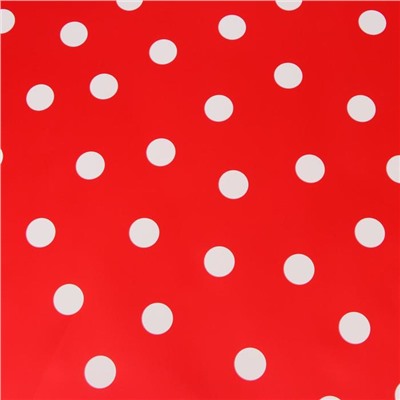 Пленка двухсторонняя «Горох крупный», красный, 0.58×10 м