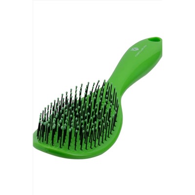 Kristaller Расчёска массажная для волос / Вогнутая 975, пластик, 22 см, салатовый KRISTALLER, 1133490
