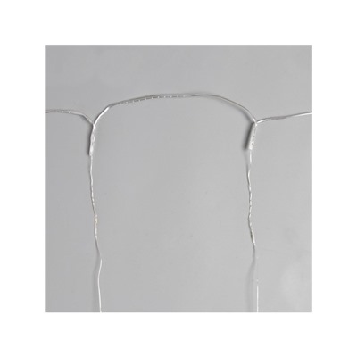 Гирлянда «Занавес» 1×1 м роса, IP20, серебристая нить, 100 LED, свечение белое, 12 В