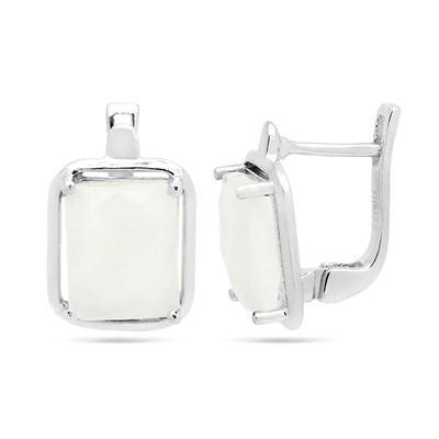 Серьги из серебра лунный камень, Астра2