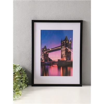 Фоторамка для фото 30×40 см, с паспарту 21×30 см, Lumo, чёрный