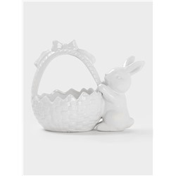 Конфетница Доляна «Зайка», 450 мл, 20×13×16.3 см, доломит, белая
