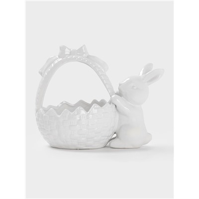 Конфетница Доляна «Зайка», 450 мл, 20×13×16.3 см, доломит, белая