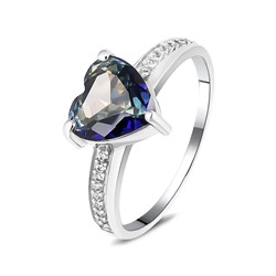 Кольцо, мистик кварц синий, Ирис