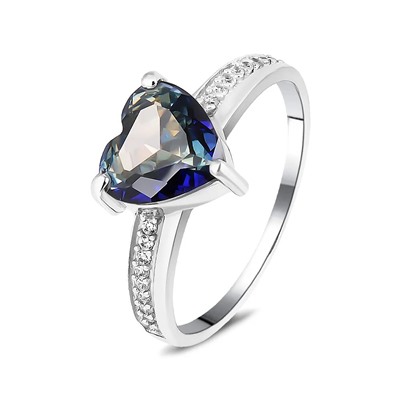 Кольцо, мистик кварц синий, Ирис