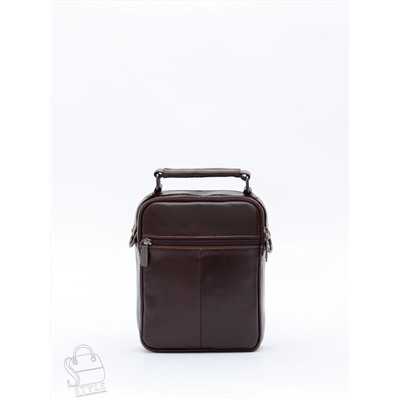 Сумка мужская кожаная 632M brown Fuzhiniao в Новосибирске
