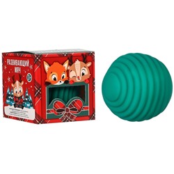 Развивающий тактильный мячик «Веселые друзья, красная клетка», Крошка Я, 1 шт., МИКС