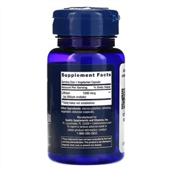 Life Extension, литий, 1000 мкг, 100 вегетарианских капсул