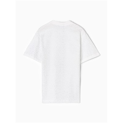 Футболка со стразами женская MIST, белая, размер 42-44