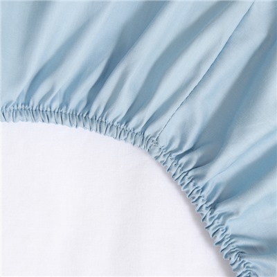 Простыня на резинке 2-спальная LoveLife Celestial blue, 160×200+25 см, сатин