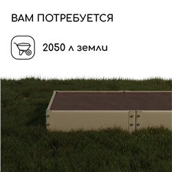 Грядка оцинкованная, 585 × 100 × 34 см, Greengo