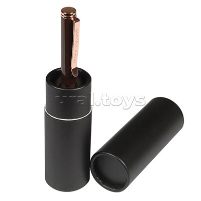 Ручка "Venezia Classico" в картотнном тубусе, 1,0 мм, синяя (корпус коричн, футляр черный)