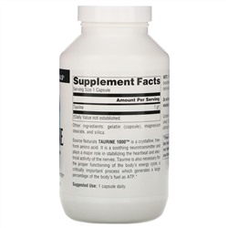 Source Naturals, Таурин, 1000 мг, 240 капсул