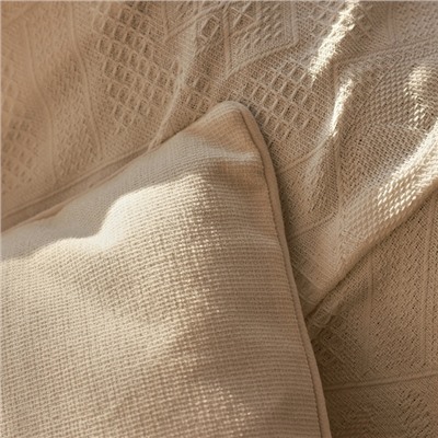 Наволочка декоративная SL Home Organic, 45×45 см, белая